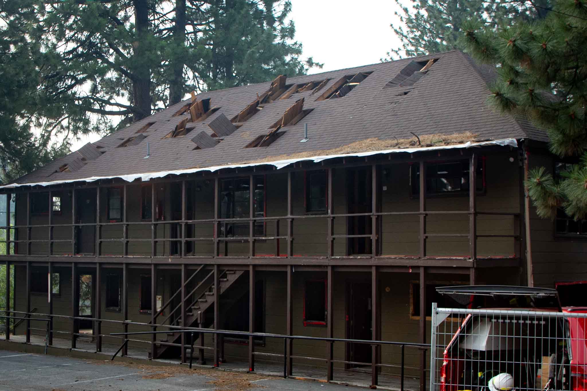 holes in the roofs